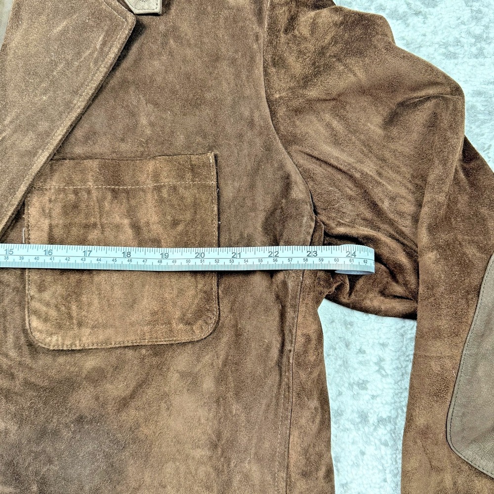 Orvis Sport Coat Mens Large Brown Leather Shooting Hunting Jacket Elbow Patches - Picture 3 of 13
